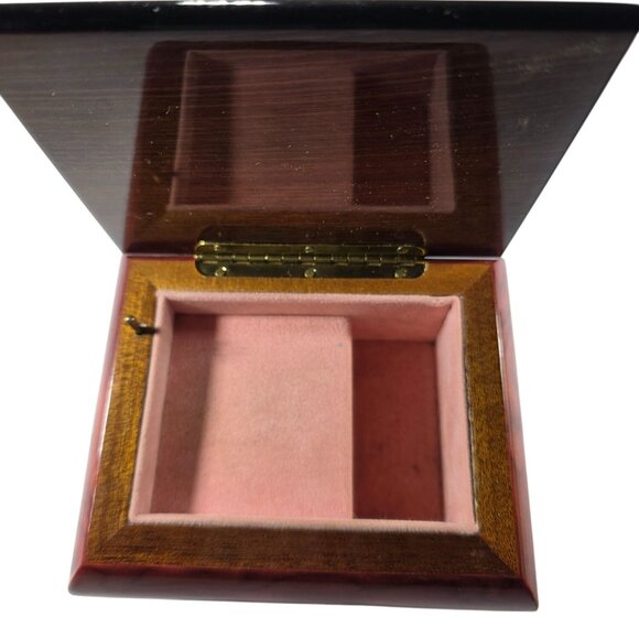 San Francisco Music Box trinket holder rose inlay heart anniversary valentine - Picture 3 of 6